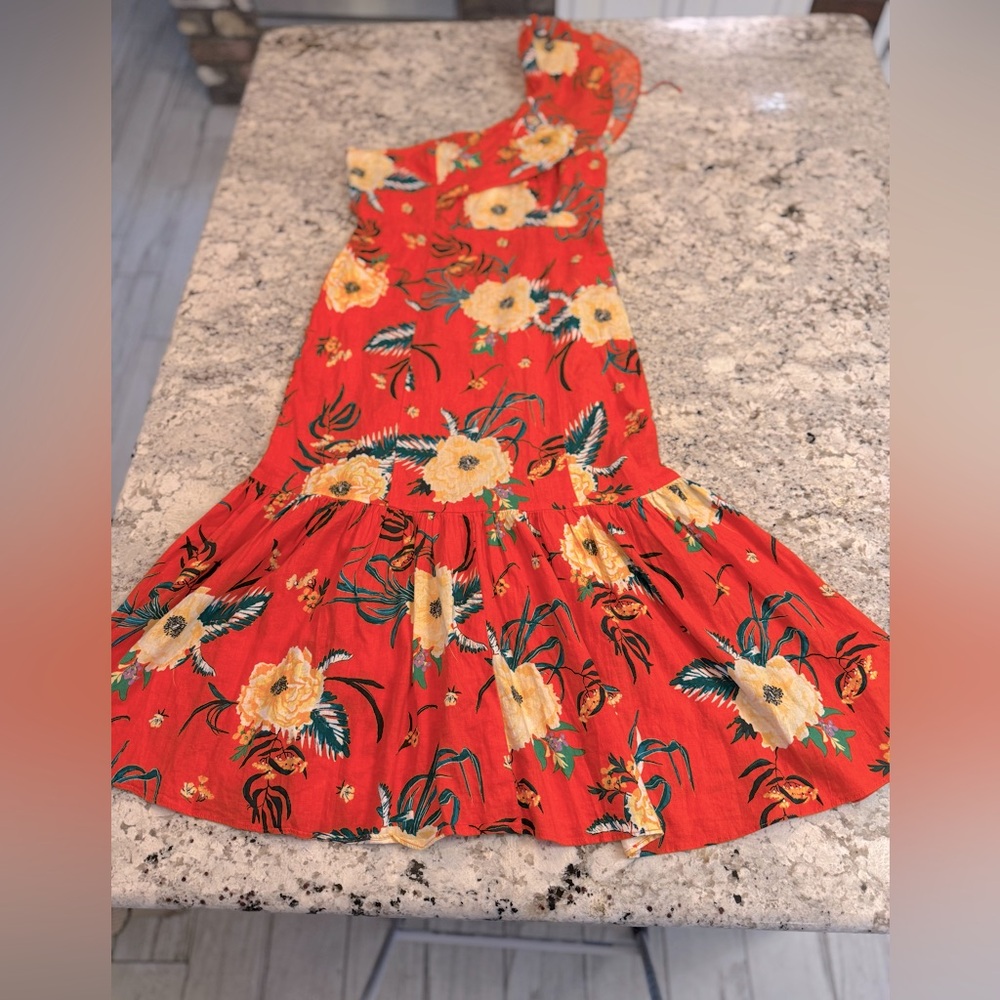 Urban Outfitters Colorful One Shoulder Midi